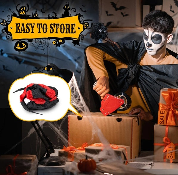 11.8 FT Halloween Inflatables Crawling Spider Outdoor Decorations With Rotating LED Lights