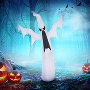 6' Tall Halloween Inflatables Outdoor Decorations White Ghost, Light Up Blow Up Yard Decor With LED Light And Fan Indoor Outdoor For Garden, Lawn, Party, Holiday