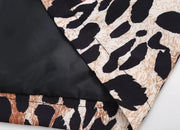 Women's Long Sleeved Leopard Print Jacket Jacket