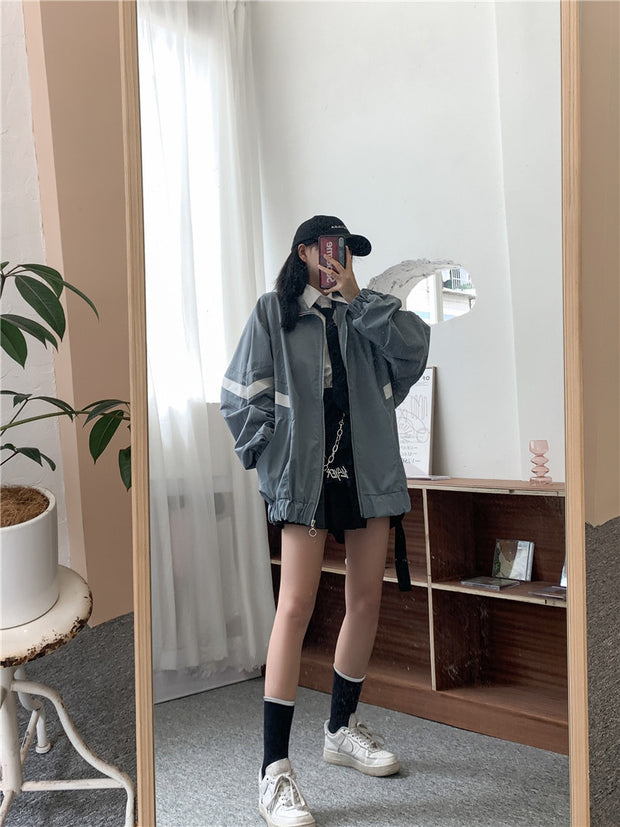 Fall Jacket Casual Loose Jacket Baseball Uniform