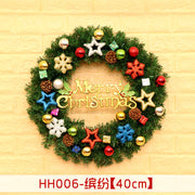 40 50 60CM Christmas Wreath Mince Rattan Ring Door Hanging Christmas Decorations, Christmas Wreath Window