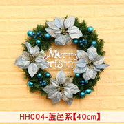 40 50 60CM Christmas Wreath Mince Rattan Ring Door Hanging Christmas Decorations, Christmas Wreath Window
