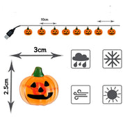 Halloween Decoration Led Ghost Festival Arrangement Pumpkin Lighting Chain