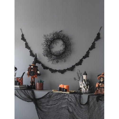 8.3x5x24 Fabric Standing Gnome W Orange Banner  Spring Body, For Halloween Decor