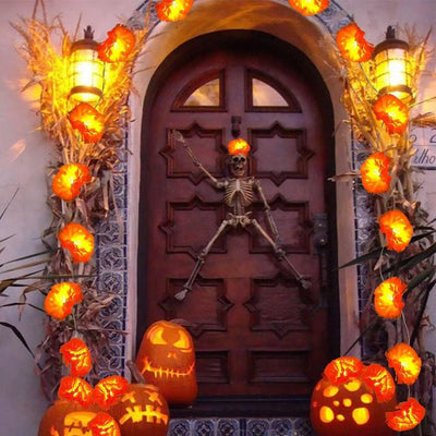 Halloween Lighting Chain LED French Marigold Lilac Day Of The Dead Decoration Small Colored Lights