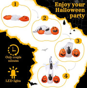 11.8 FT Halloween Inflatables Ghost Spider Pumpkin Outdoor Decorations