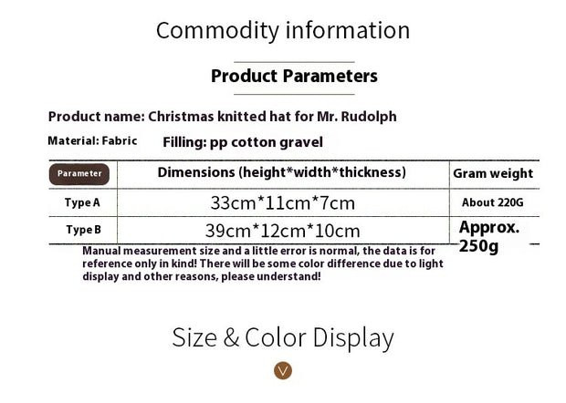 Christmas Decoration Christmas Knitted Hat Doll Ornaments