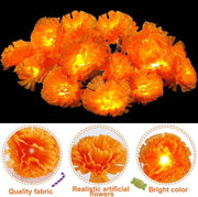 Halloween Lighting Chain LED French Marigold Lilac Day Of The Dead Decoration Small Colored Lights